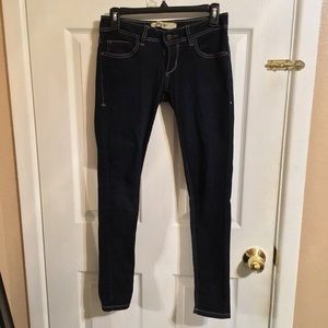 Dark wash skinny jeans